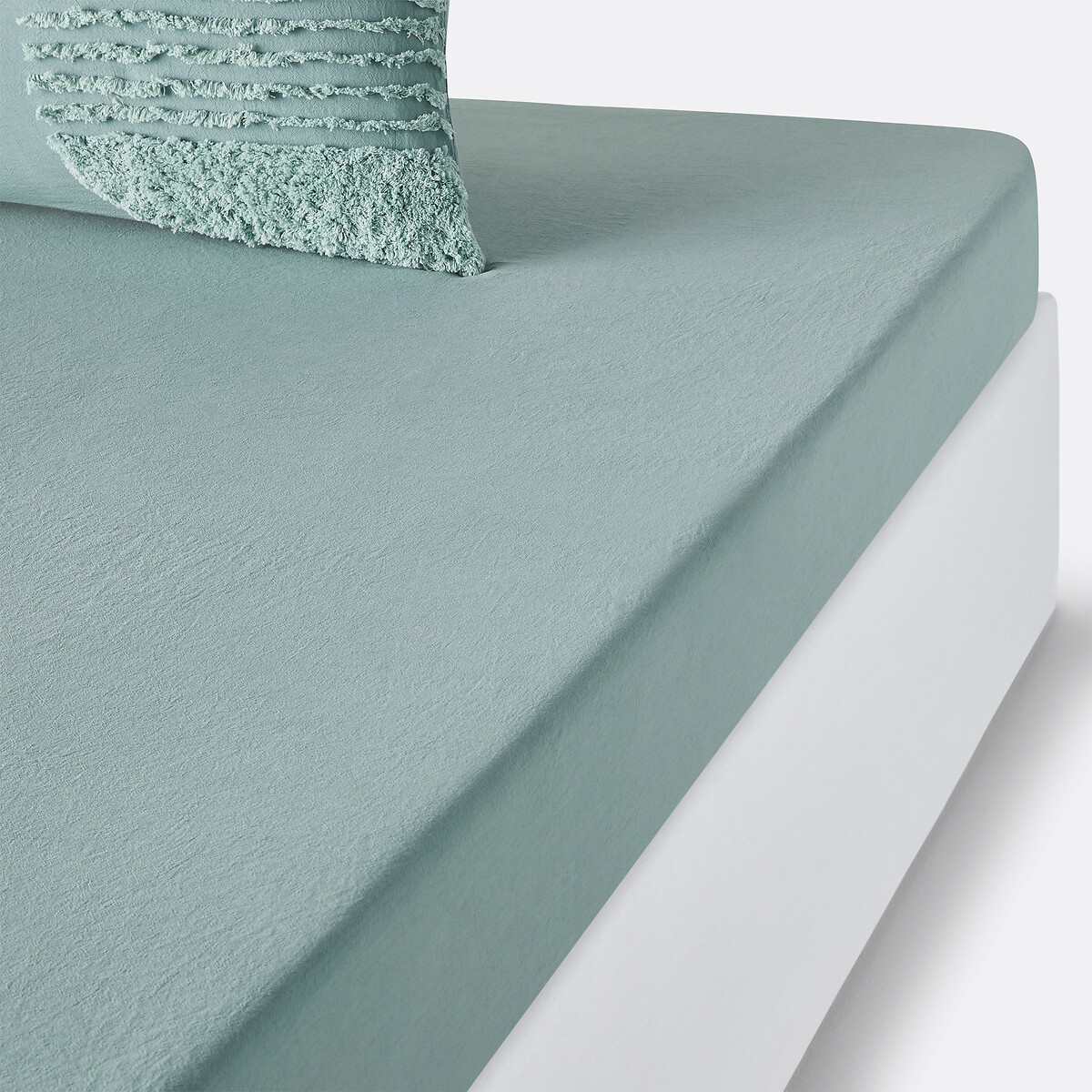 LA REDOUTE INTERIEURS<br>Lençol de algodão com elástico, dobra de 30 cm, Soren