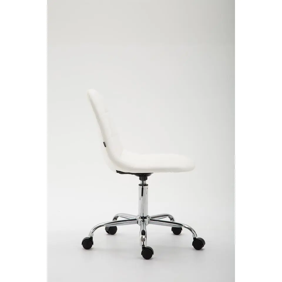 CLP Bureaustoel Reims chroom Frame - Kunstleer - wit