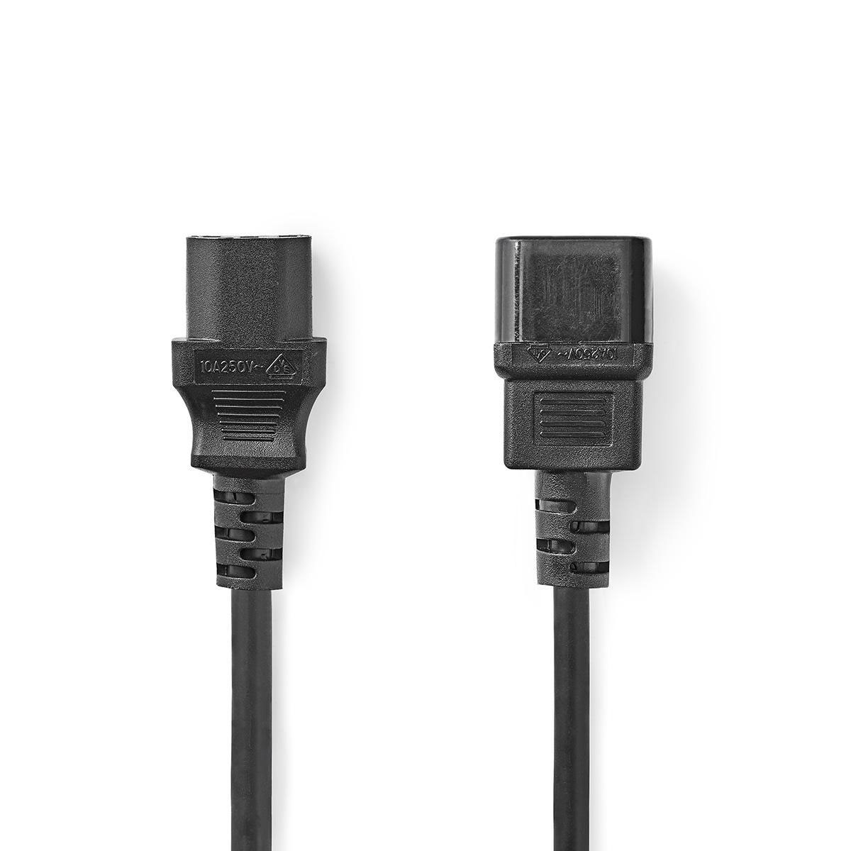 Nedis Rallonge pour PC, moniteur et onduleur noir - 2 mètres