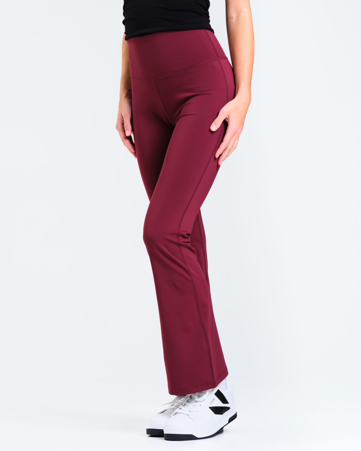 LEVITY Lotus Flare Pants Burgundy