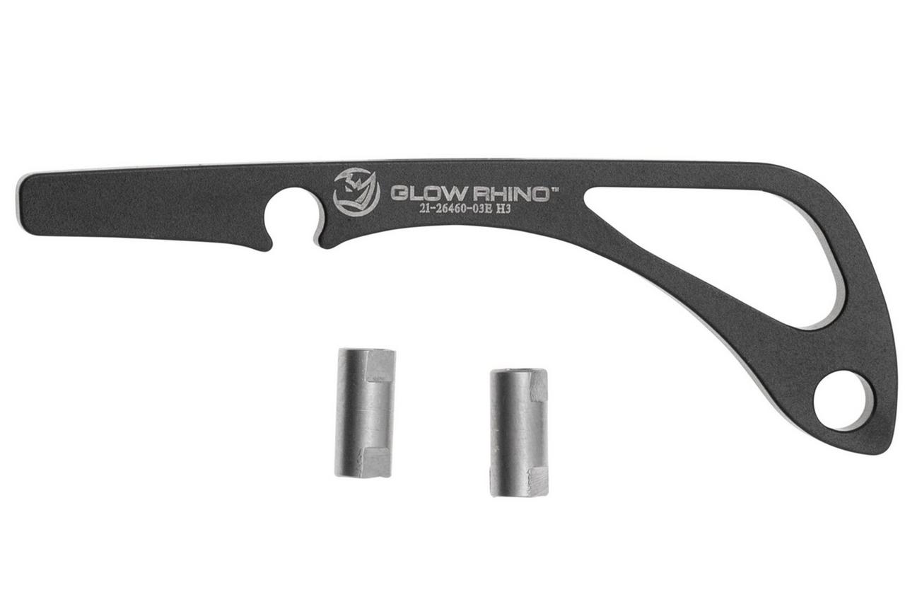 Flytanium Benchmade Bugout 535, 1196BG Black Titanium, Green Tritium Backspacer