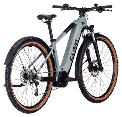 VTT Électrique Semi-Rigide Cube Reaction Hybrid Performance 500 Allroad Shimano Alivio 9V 500 Wh 27.5'' Gris Vert Swamp