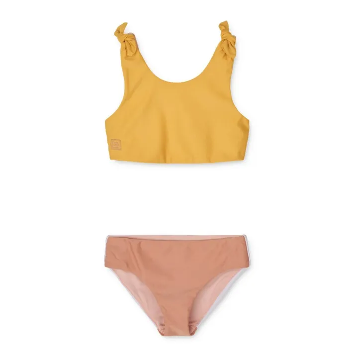 Liewood Maillot de Bain 2 pièces Matière Recyclée Bow | Jaune moutarde