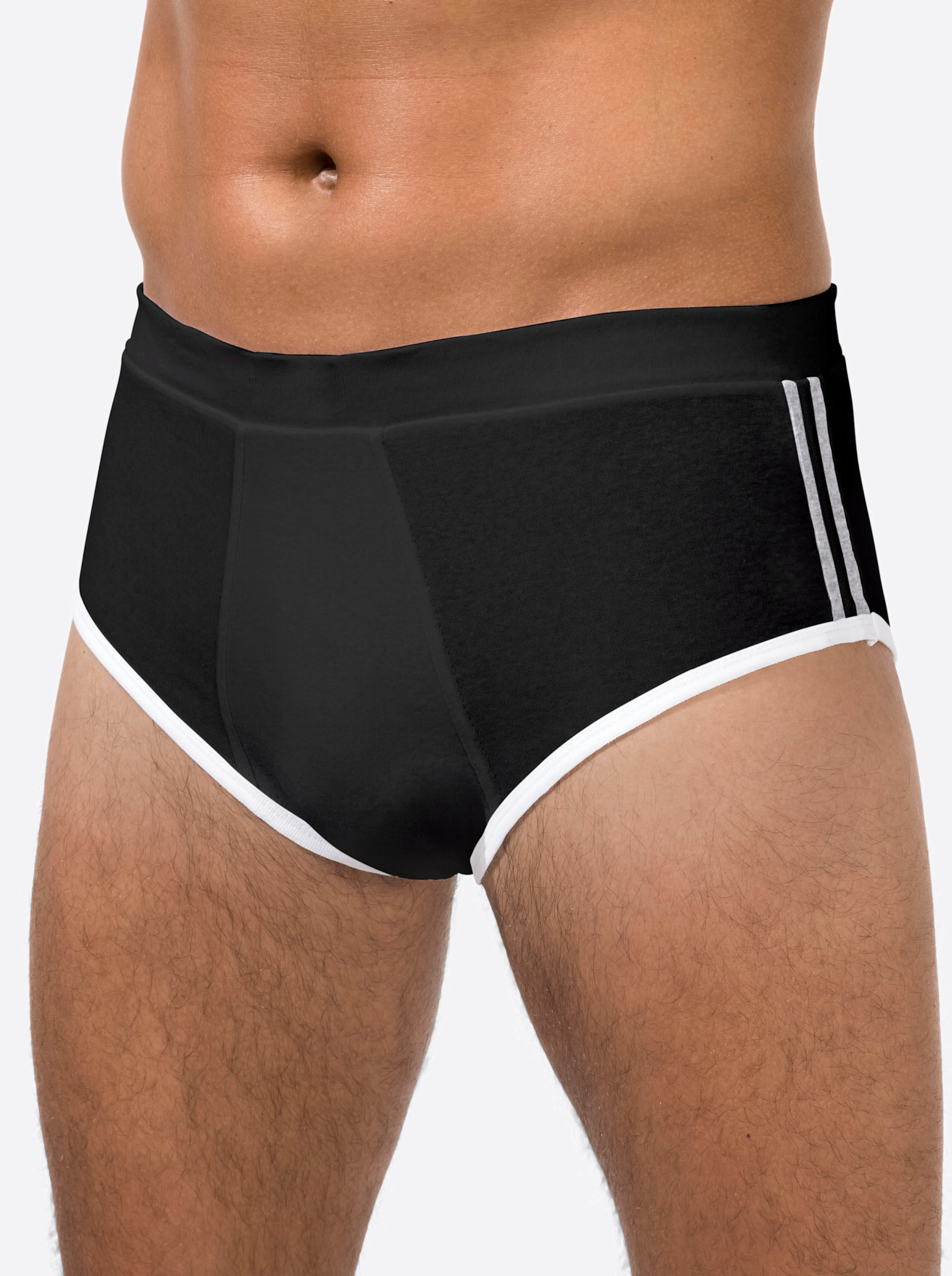 wäschepur men Slip in schwarz