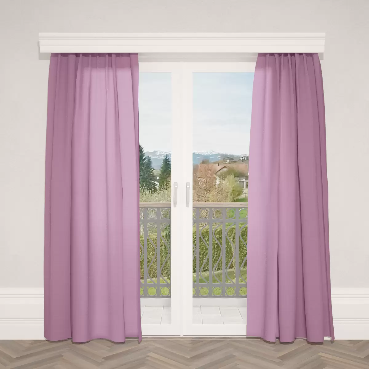 Nachtvorhang Satin Violett