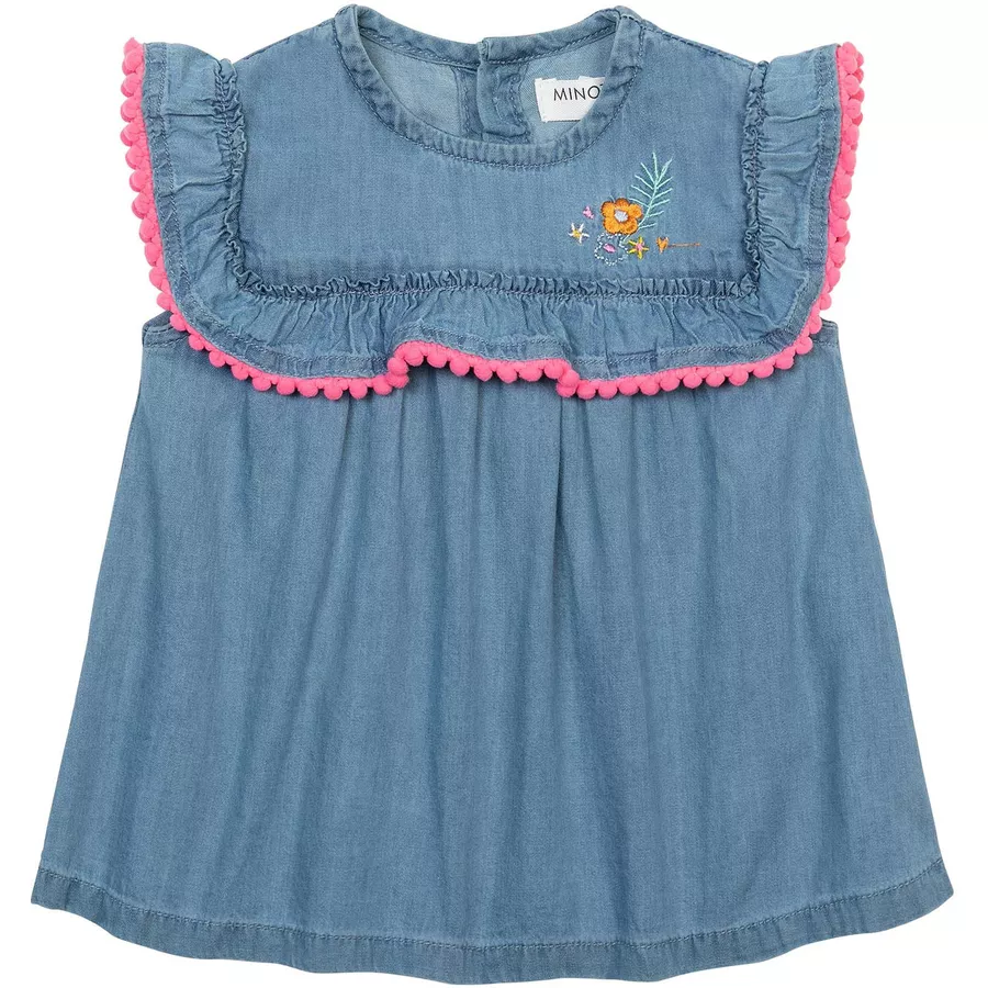 MINOTI T-Shirt und Leggings im Set Denim-HellblauWeiß