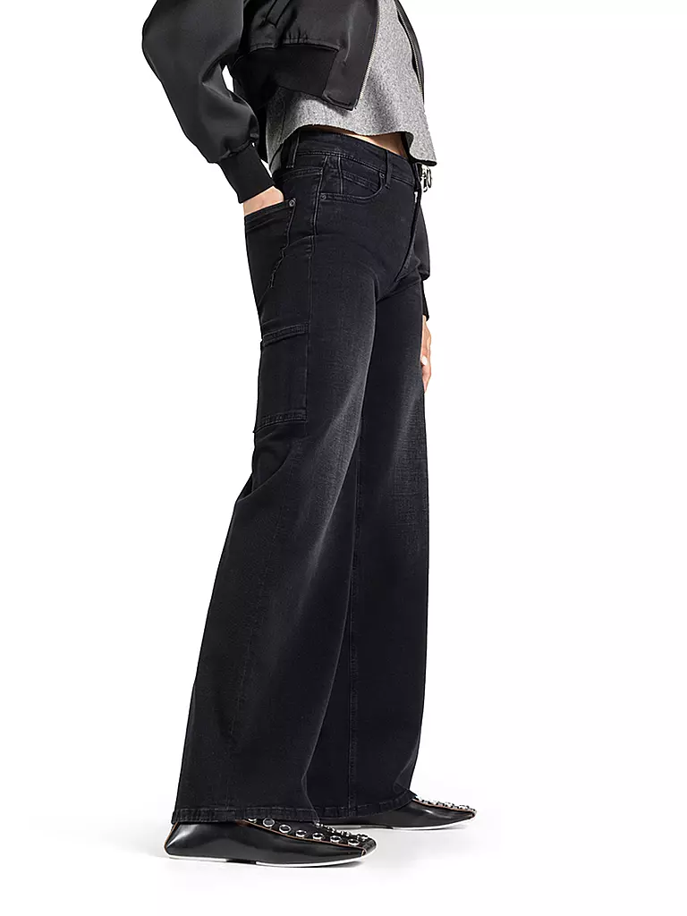 CAMBIO Jeans Flared Fit ALIA schwarz