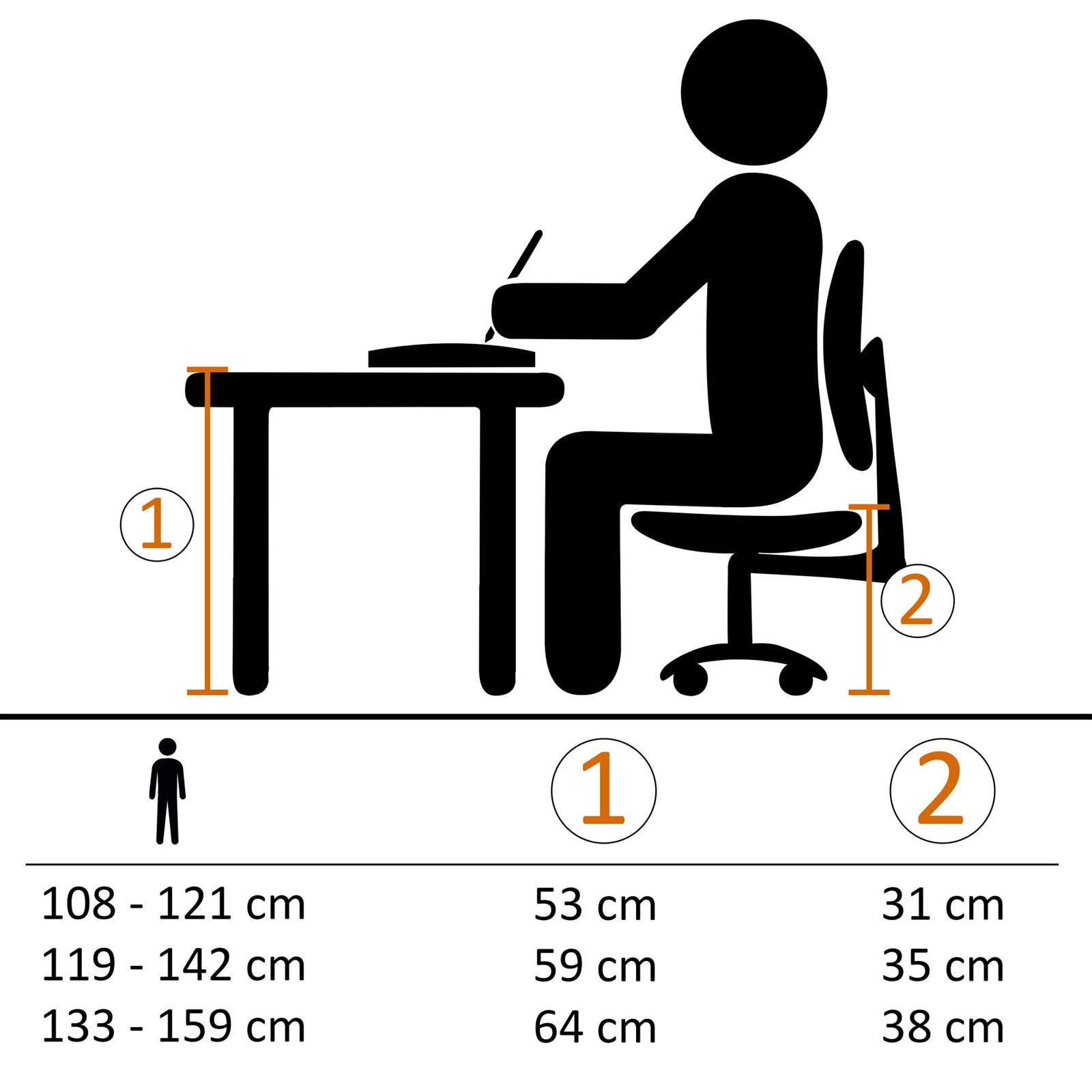 Drehstuhl blau/ schwarz