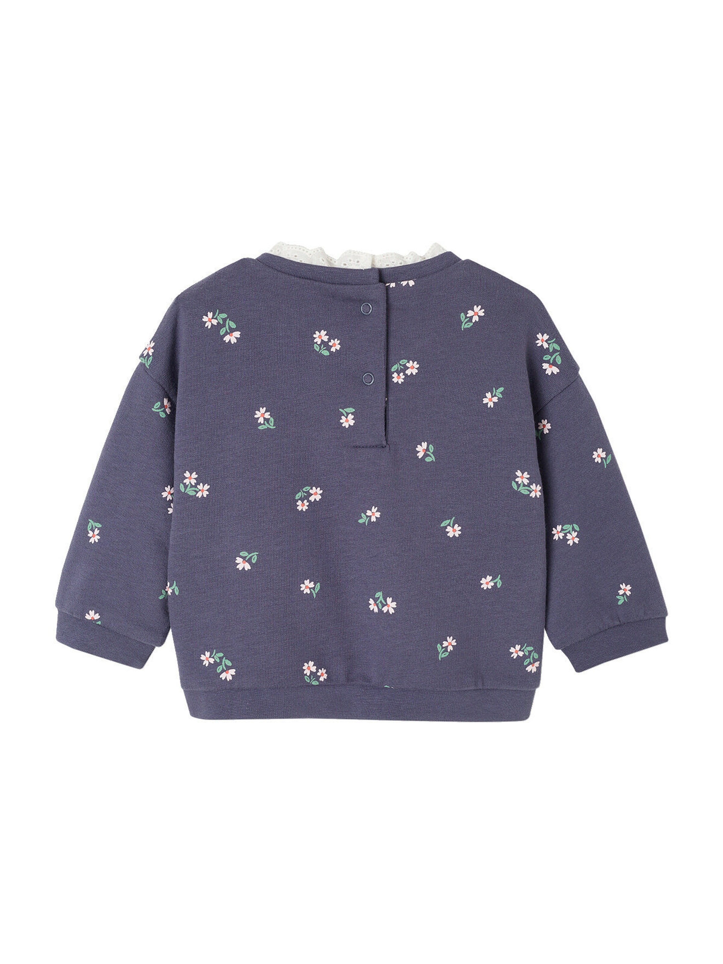 Vertbaudet Mädchen Baby Sweatshirt mit Kragen marine