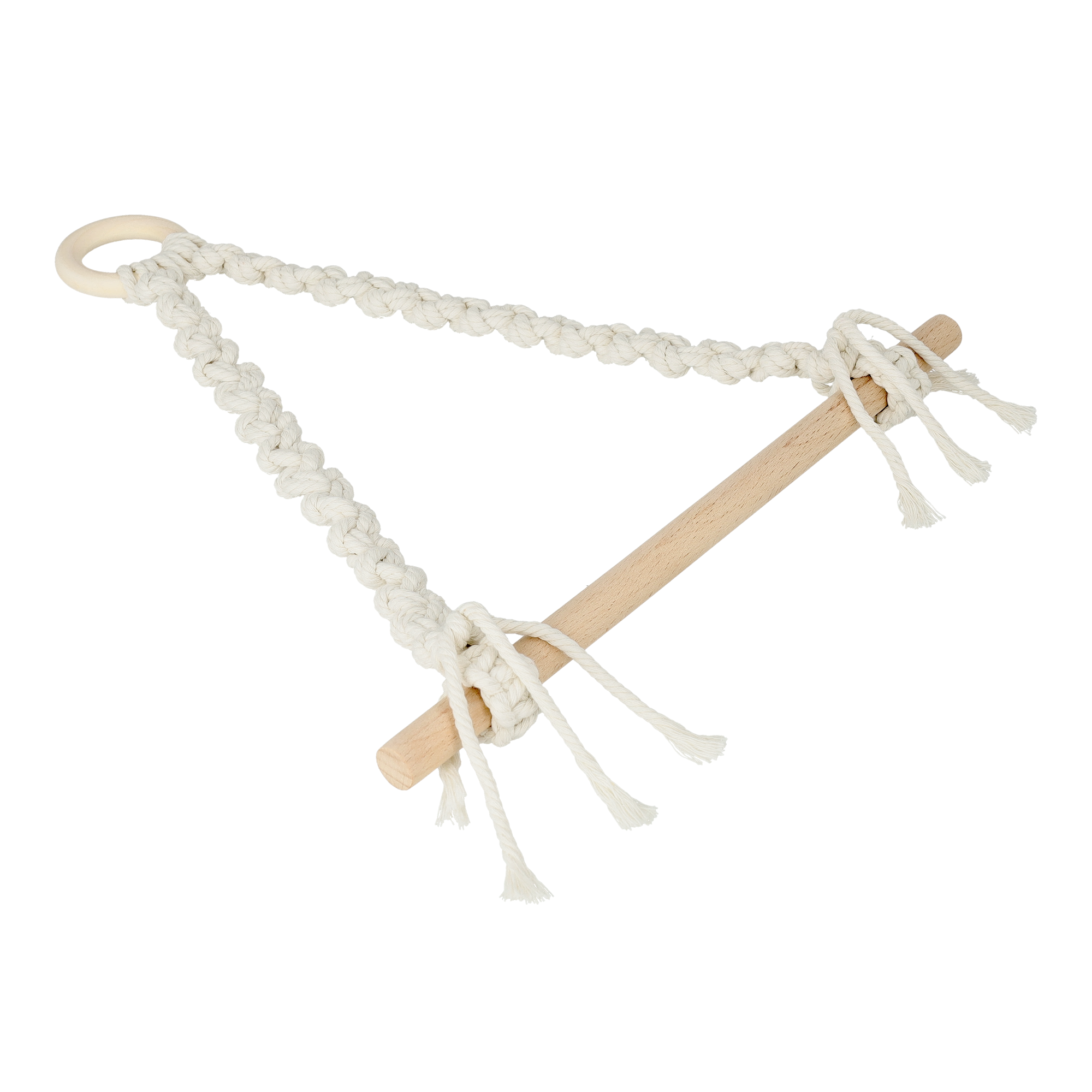 Makramee Toiletten Papier Wandhalterung Hygge Lifestyle Klopapier Haken Geknüpftes Boho Accessoire - Weiss