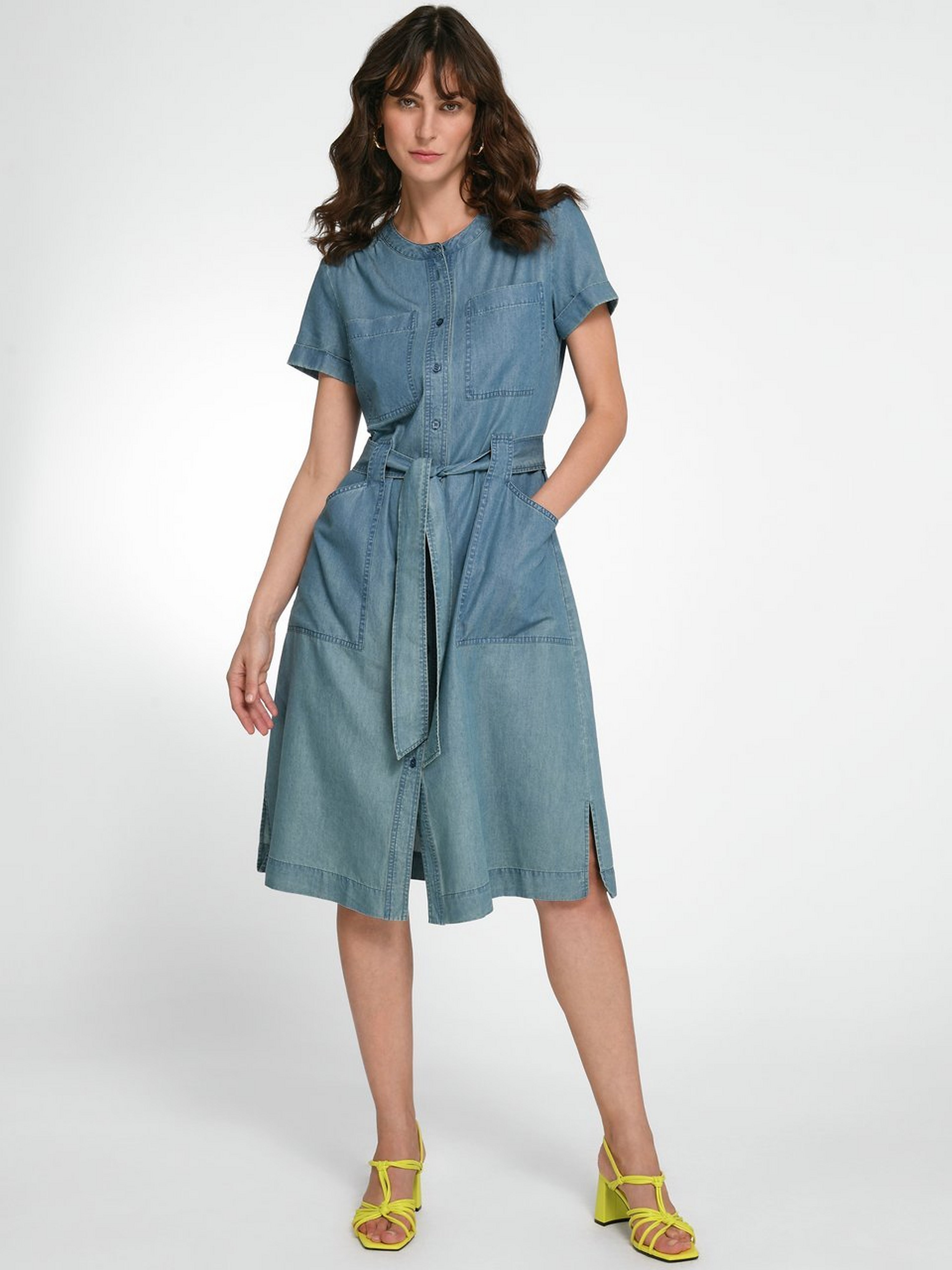 Jeans-Kleid mit 1/2-Arm