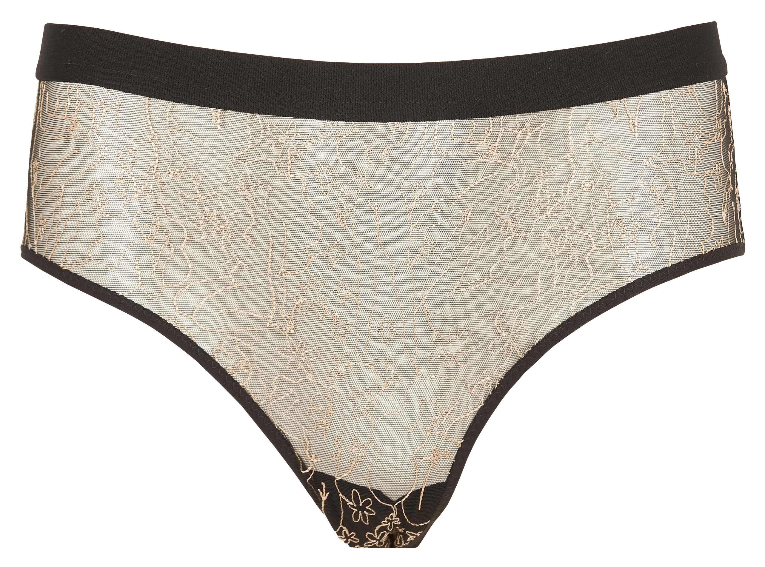 MODERN LOVE - Culotte taille haute brodée| Doré