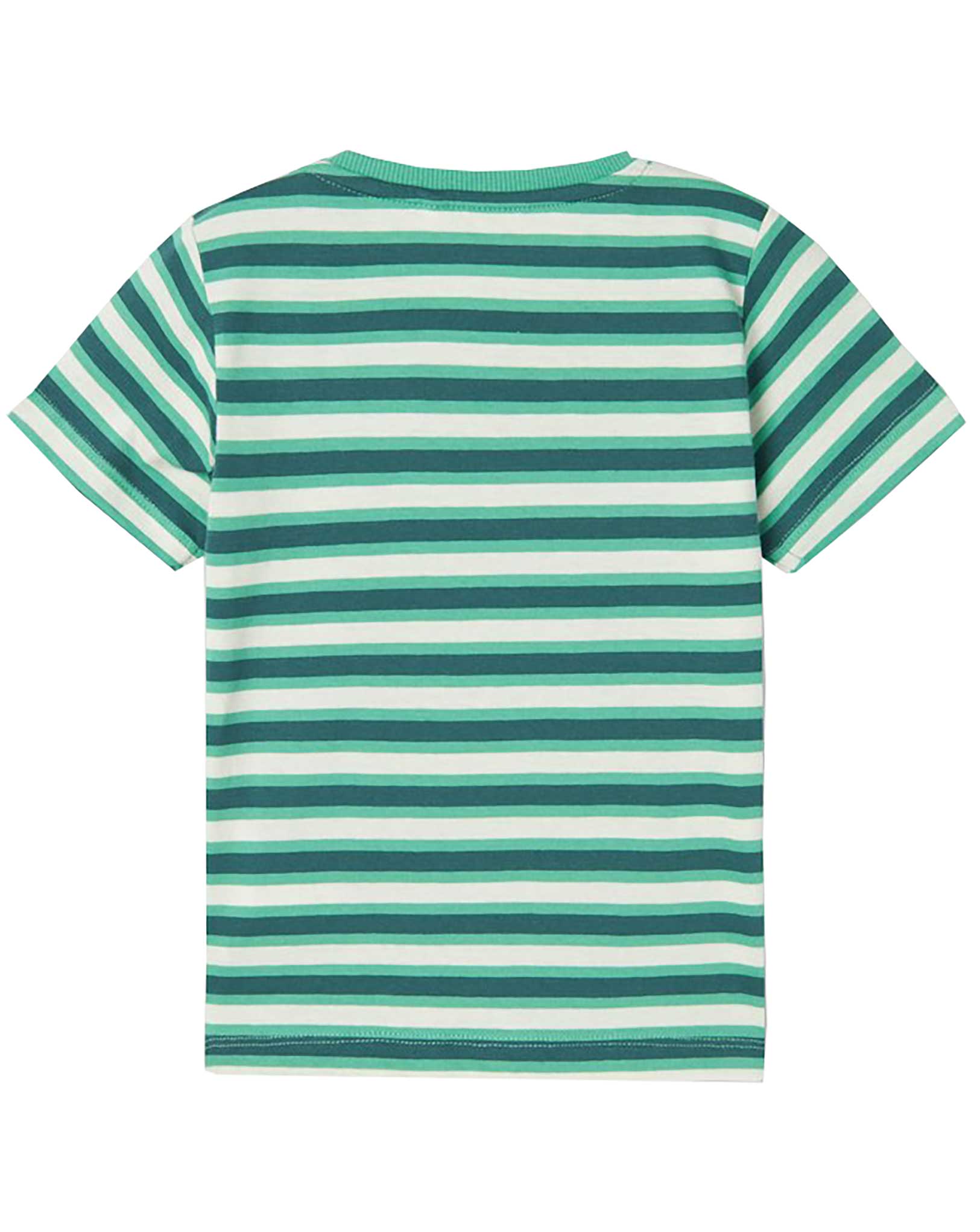 T-Shirt NMMDIKE CROCO gestreift in green spruce