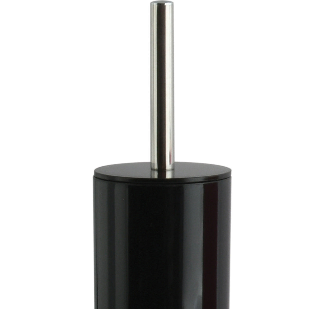 MSV Porto Toilet|wc-borstel in houder - kunststof - zwart - 38 cm