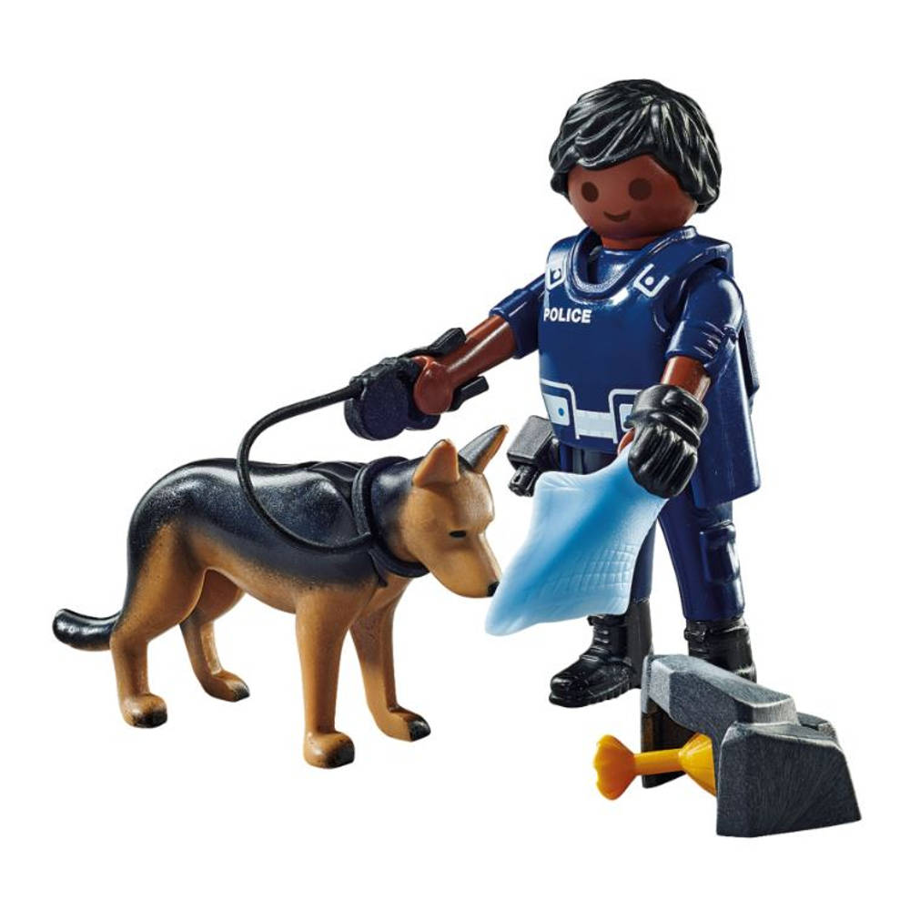 PLAYMOBIL SpecialPLUS politieagent met speurhond 71162