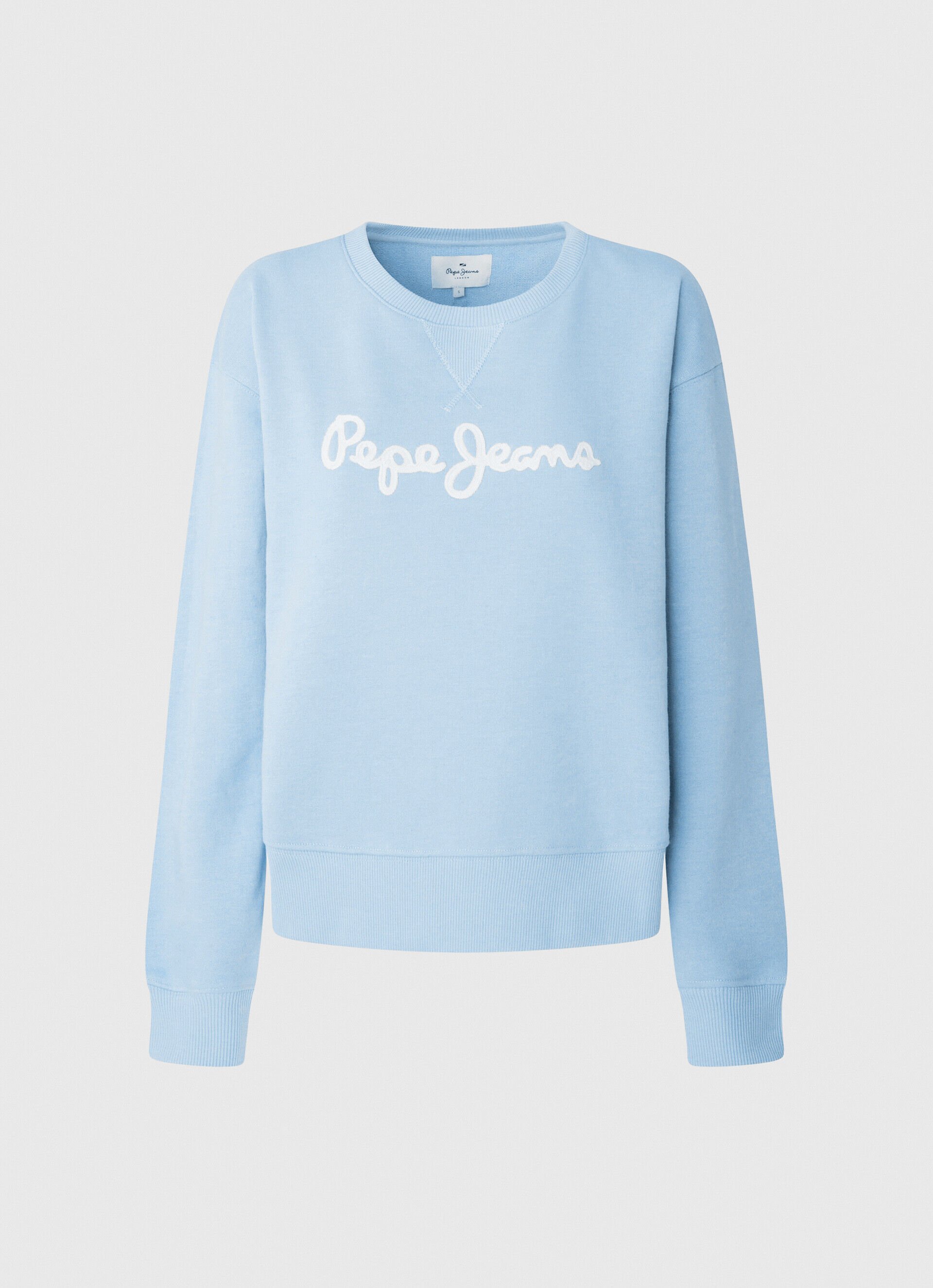 MOLETOM COM LOGOTIPO ESTAMPADO - azul-marinho