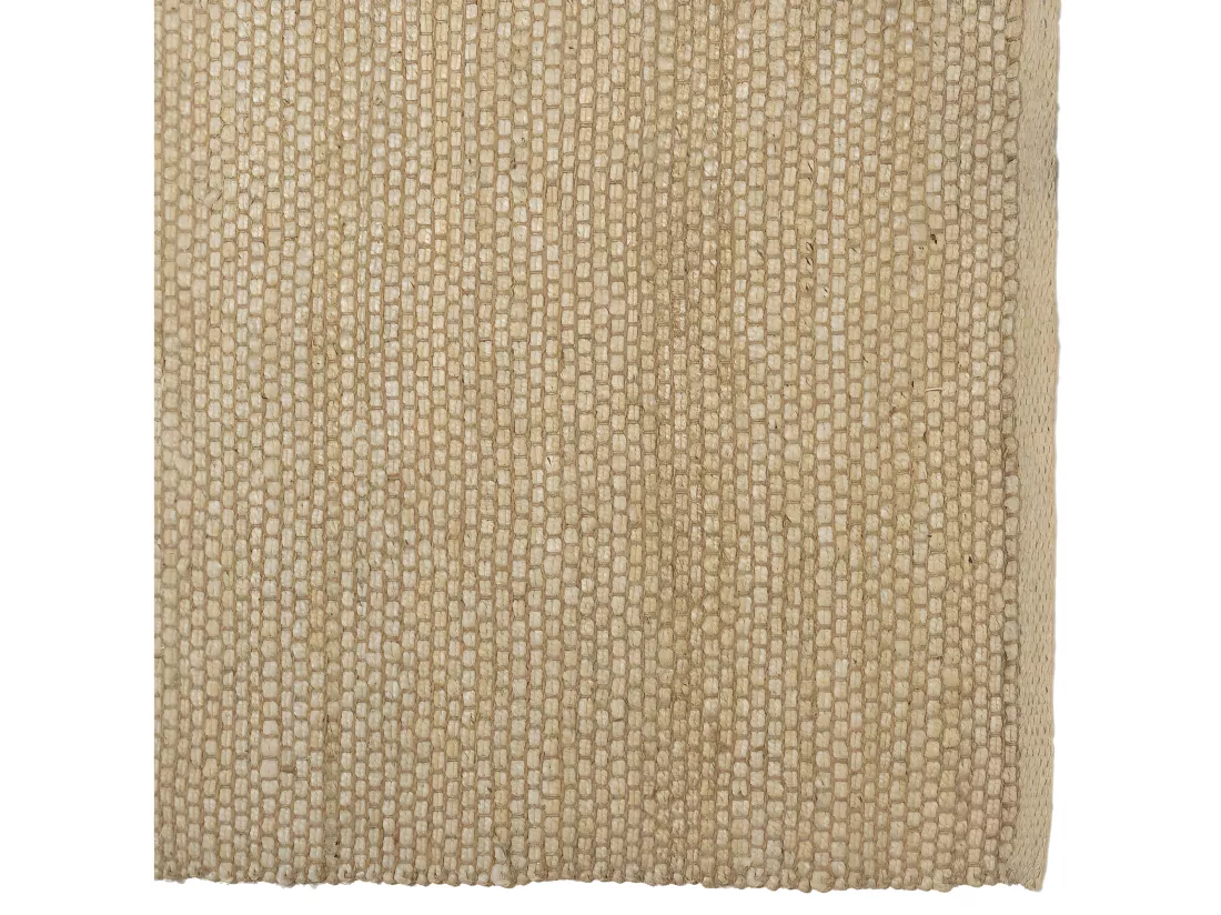 QUENTIN - Tapis rectangulaire 200x290cm en jute et coton beige