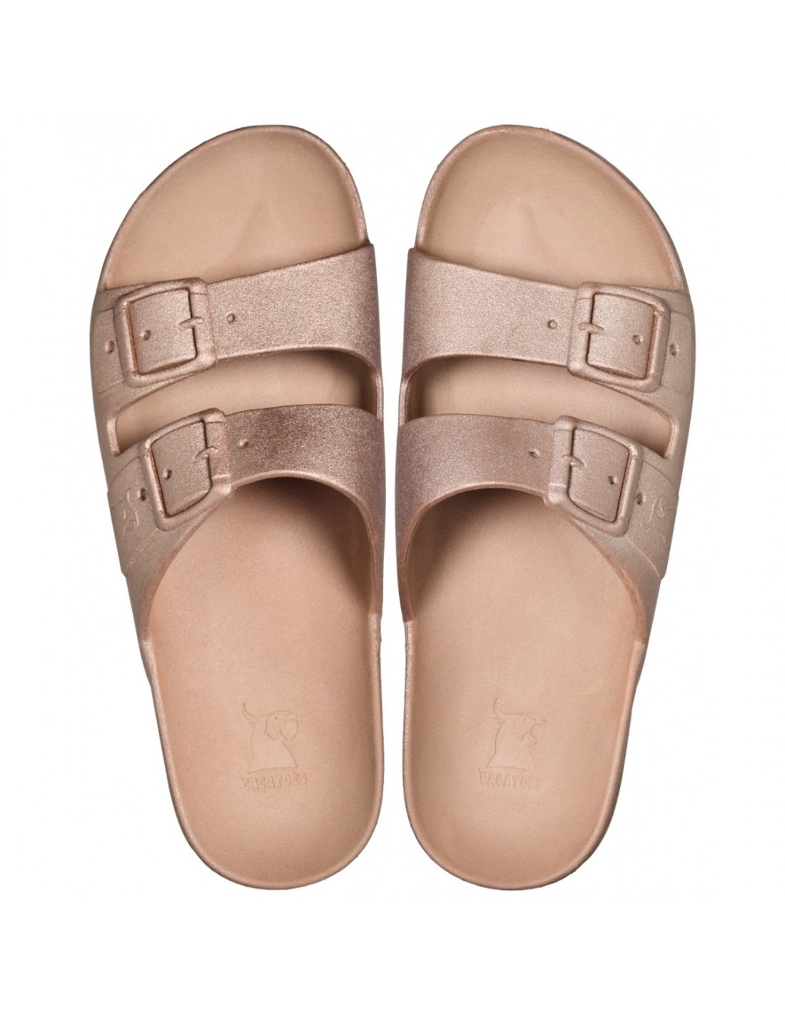 cacatoes Claquettes Compensées femme Caipirinha Metallic Women copper