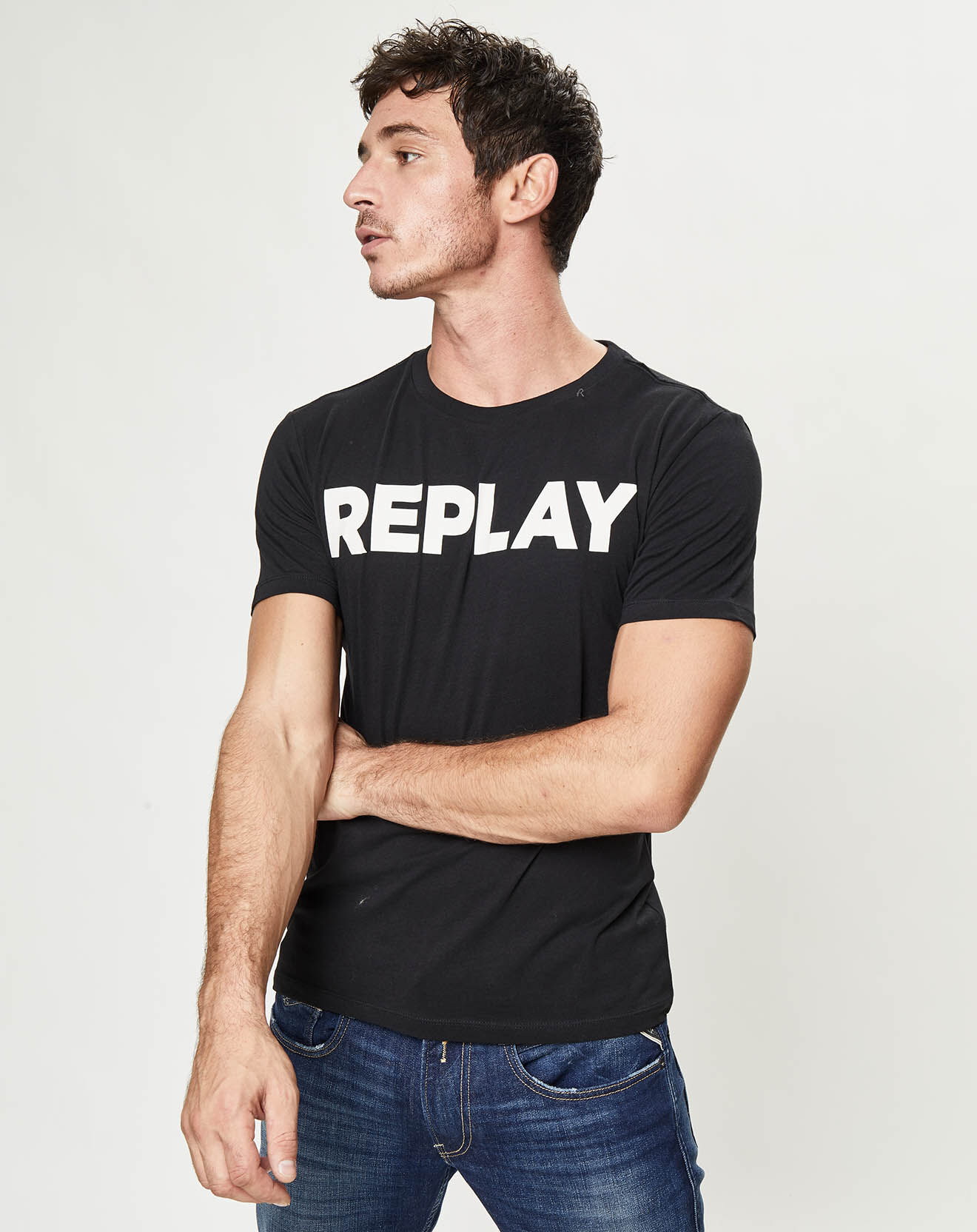 Replay T-Shirt Big Logo noir