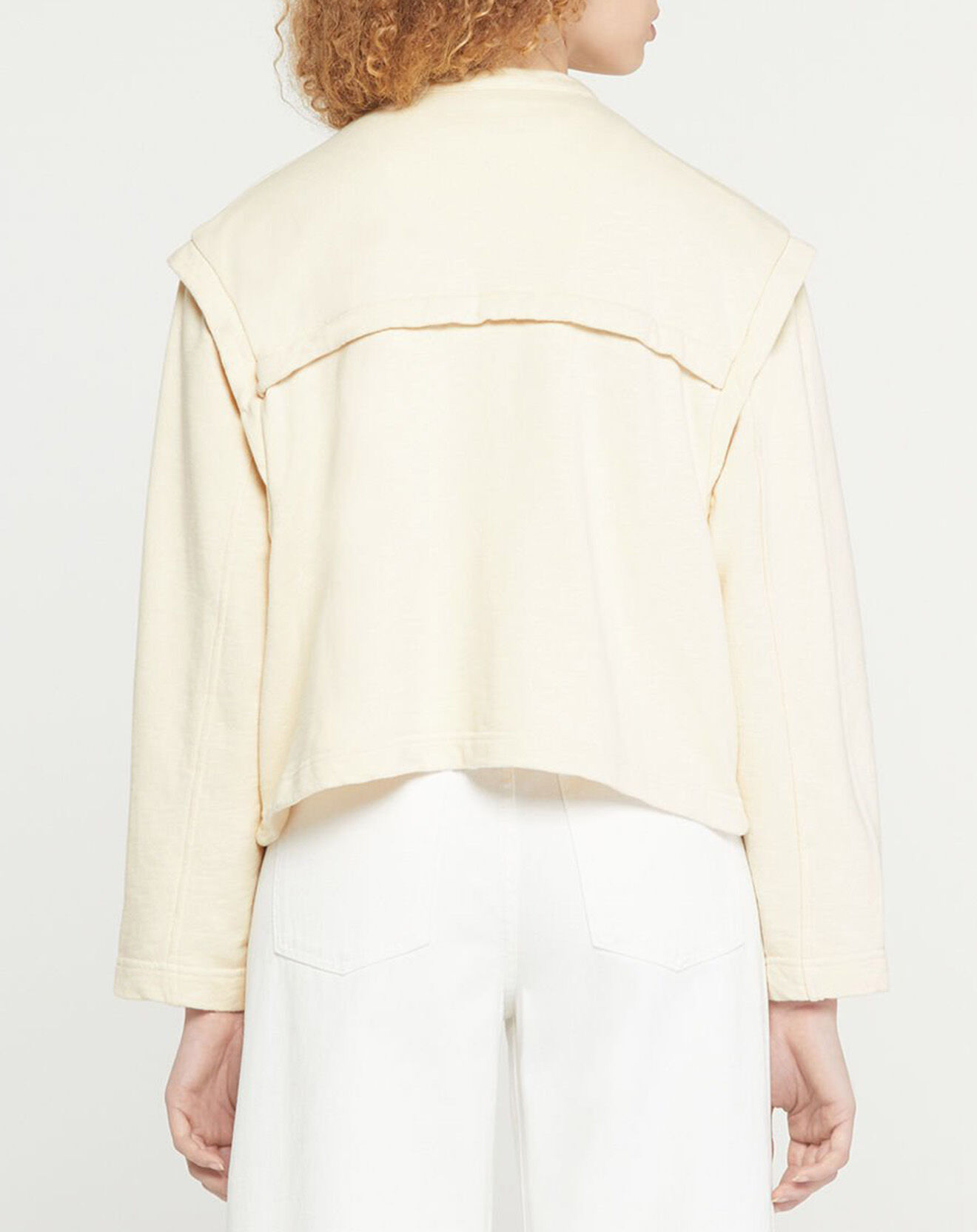 Galeries Lafayette Veste courte en Coton Léonor écrue