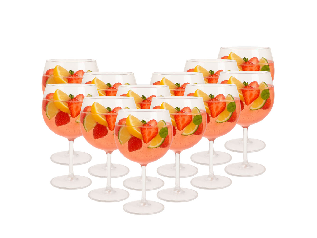 OTIX kunststof Gin Tonic glazen - Set van 12