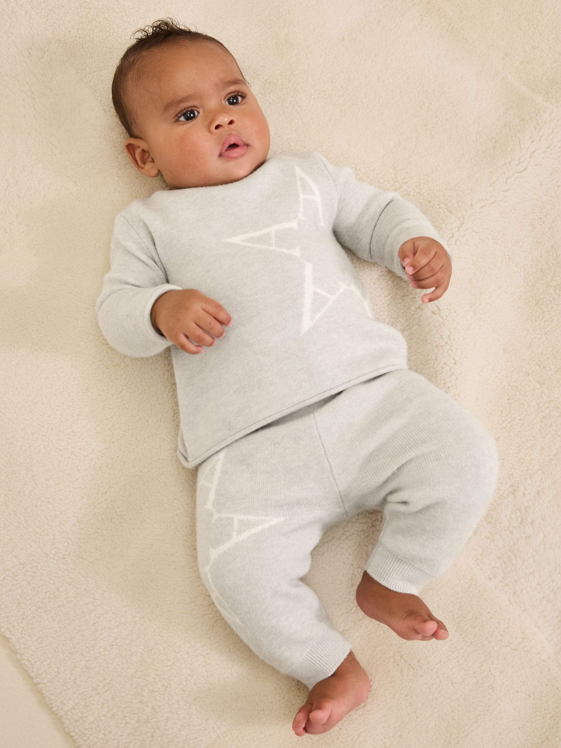 smALLSAINTS Knitted Top and Joggers Baby Boys Set