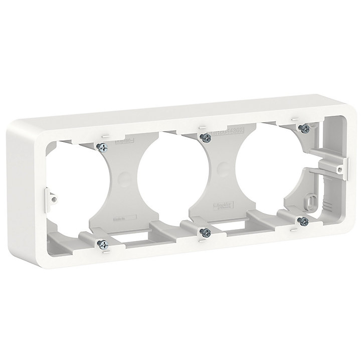 Cadre saillie 3 modules saillie Schneider Electric Unica Pro blanc