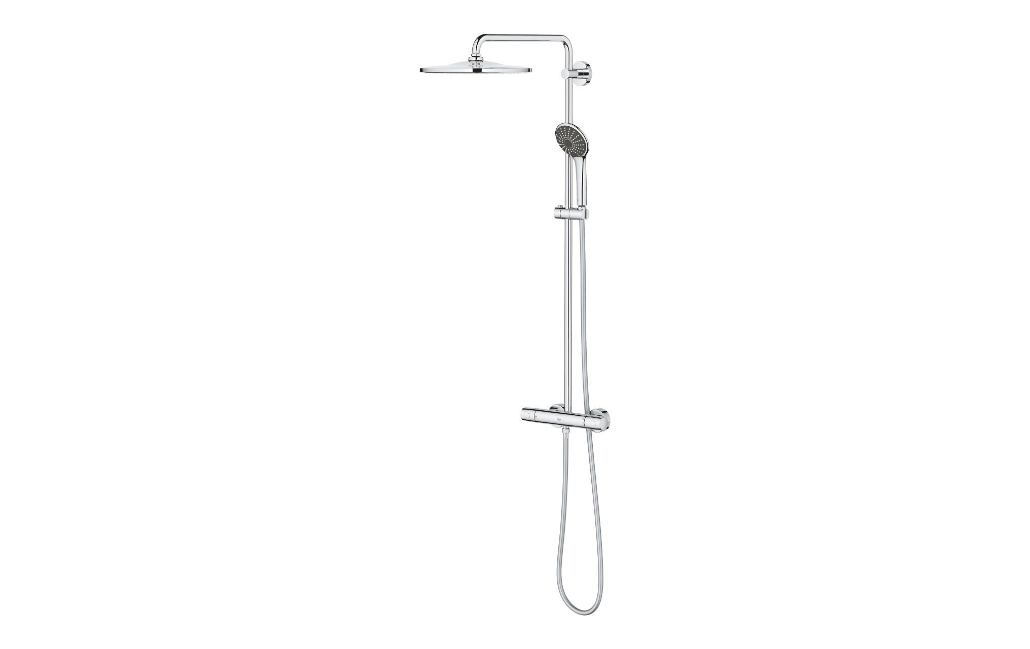 Duschsystem Vitalio EcoJoy 310<br>Vitalio Joy 310 EcoJoy mit Thermostatarmatur, ohne Ablage, chrom
