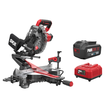 SKIL 20V afkortzaag / verstekzaag 216mm met trekfunctie en laser 3590AA incl. 4.0Ah accu   snellader