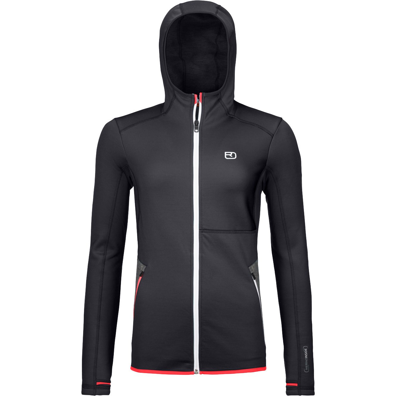 ORTOVOX Fleece Hoody Damen black raven