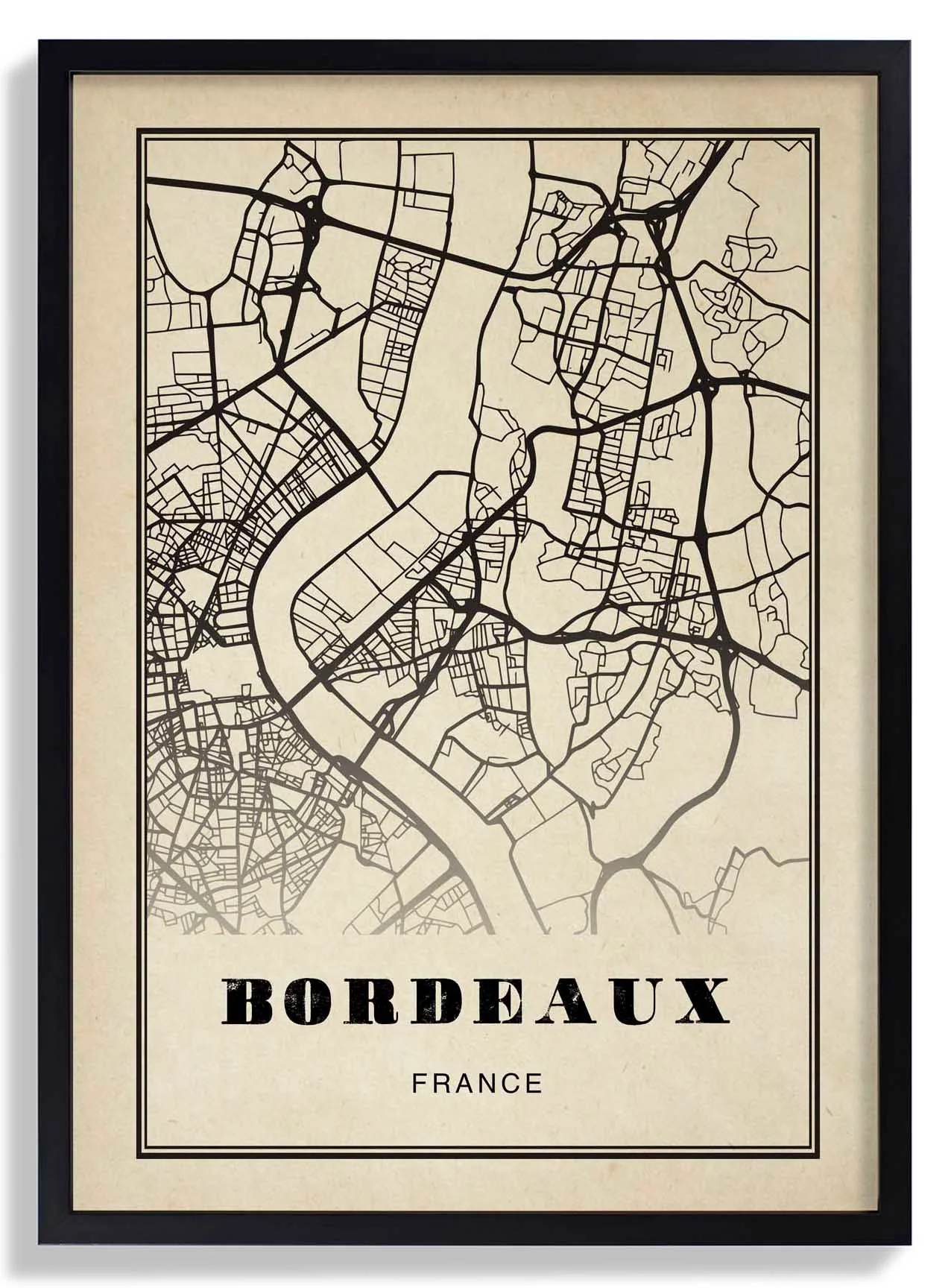 Bordeaux Stadt Sepia