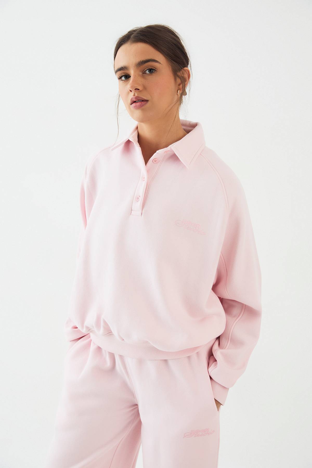 Sweatshirt Rugby à Col DSGN Studio avec Coutures Raglan