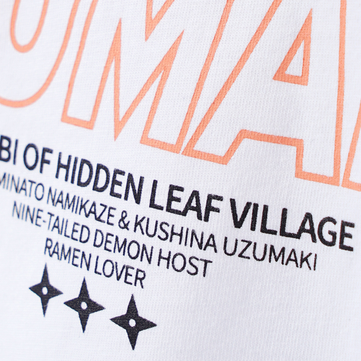 Yigga NARUTO T-Shirt mit großem Motiv weiss