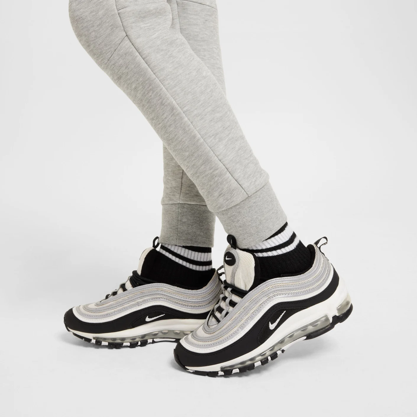 Nike Tech Fleece Sportswear Trainingspak Kids Zwart Lichtgrijs