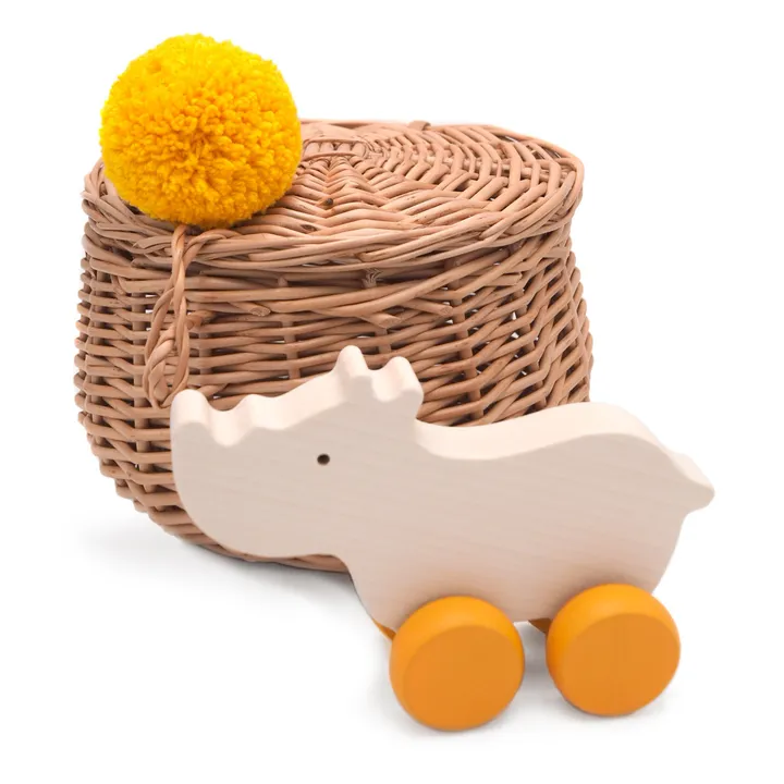 Briki Vroom Vroom Rhino à pousser en bois