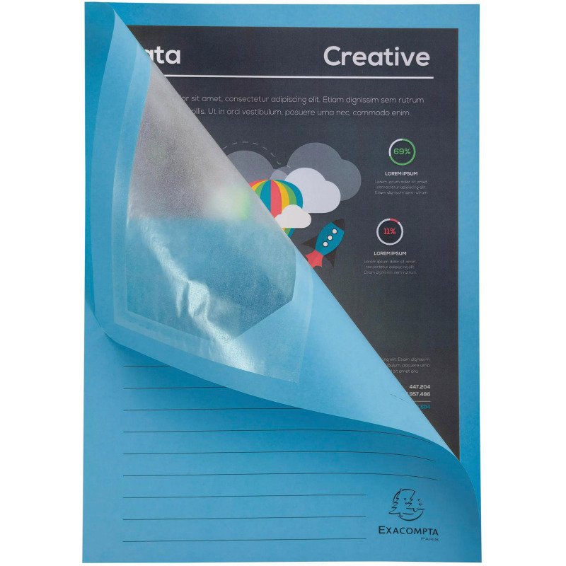 Chemises coin papier avec fenêtre Super Exacompta couleurs assorties - Paquet de 10