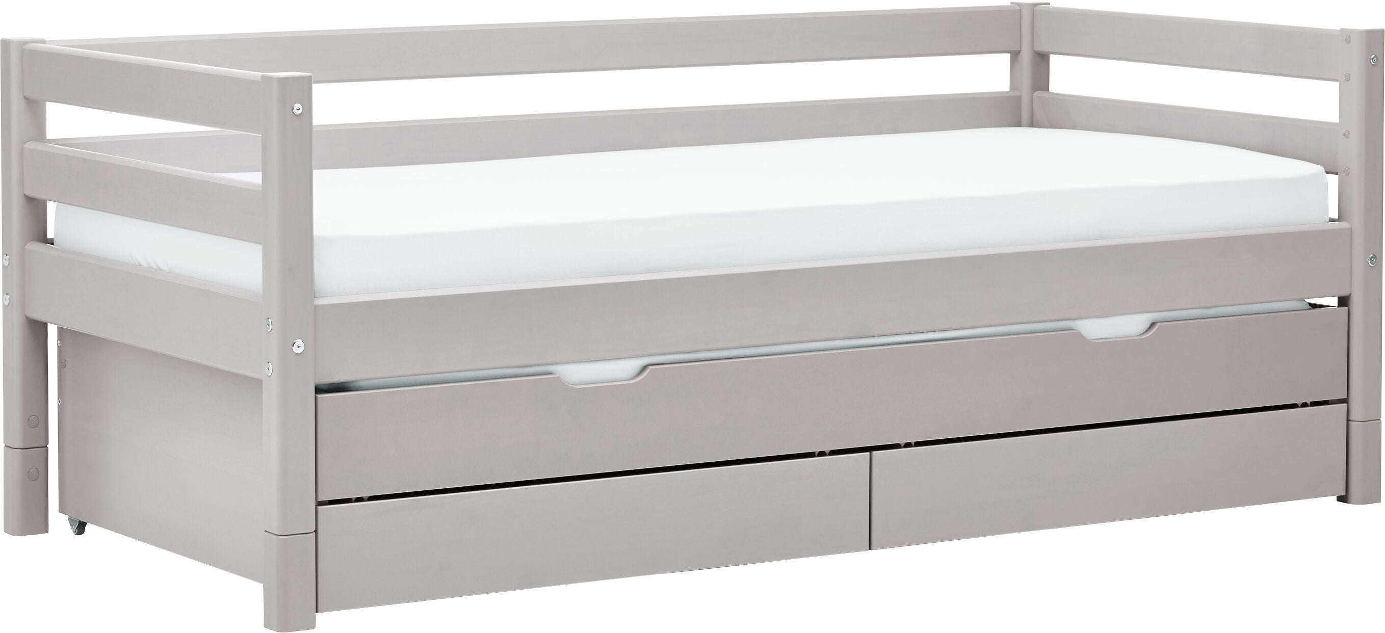 Flexa CLASSIC Kombibett - Grau / B: 100.0 cm x T: 210.0 cm x H: 77.0 cm