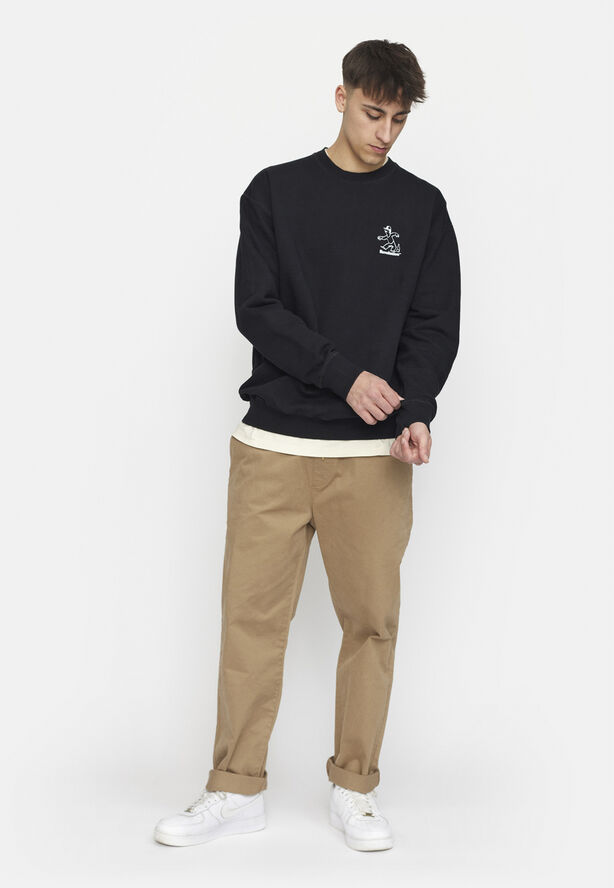 RVLT - Revolution Printed Crewneck Black
