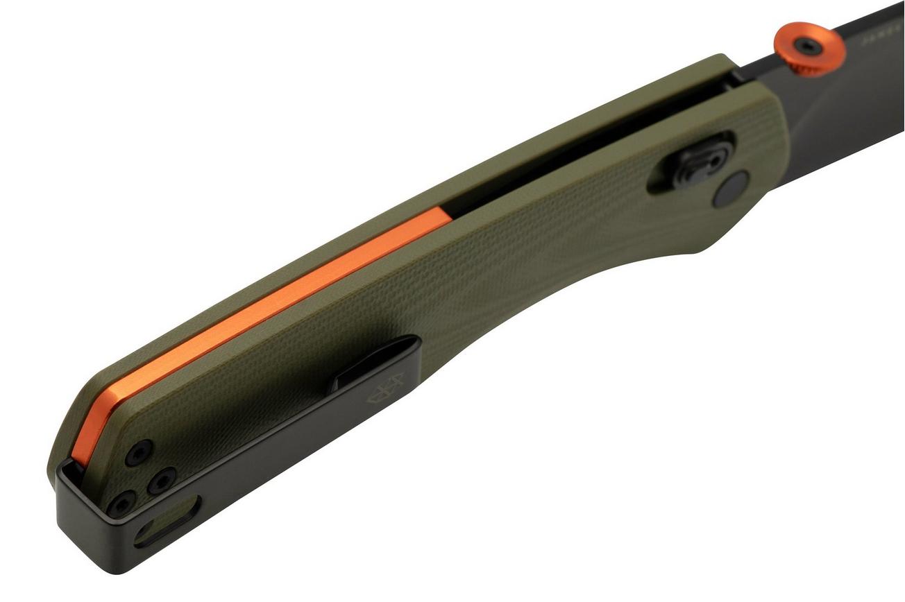 The James Brand The Carter XL, OD Green G10  Orange, Black, KKN116194-00, zakmes