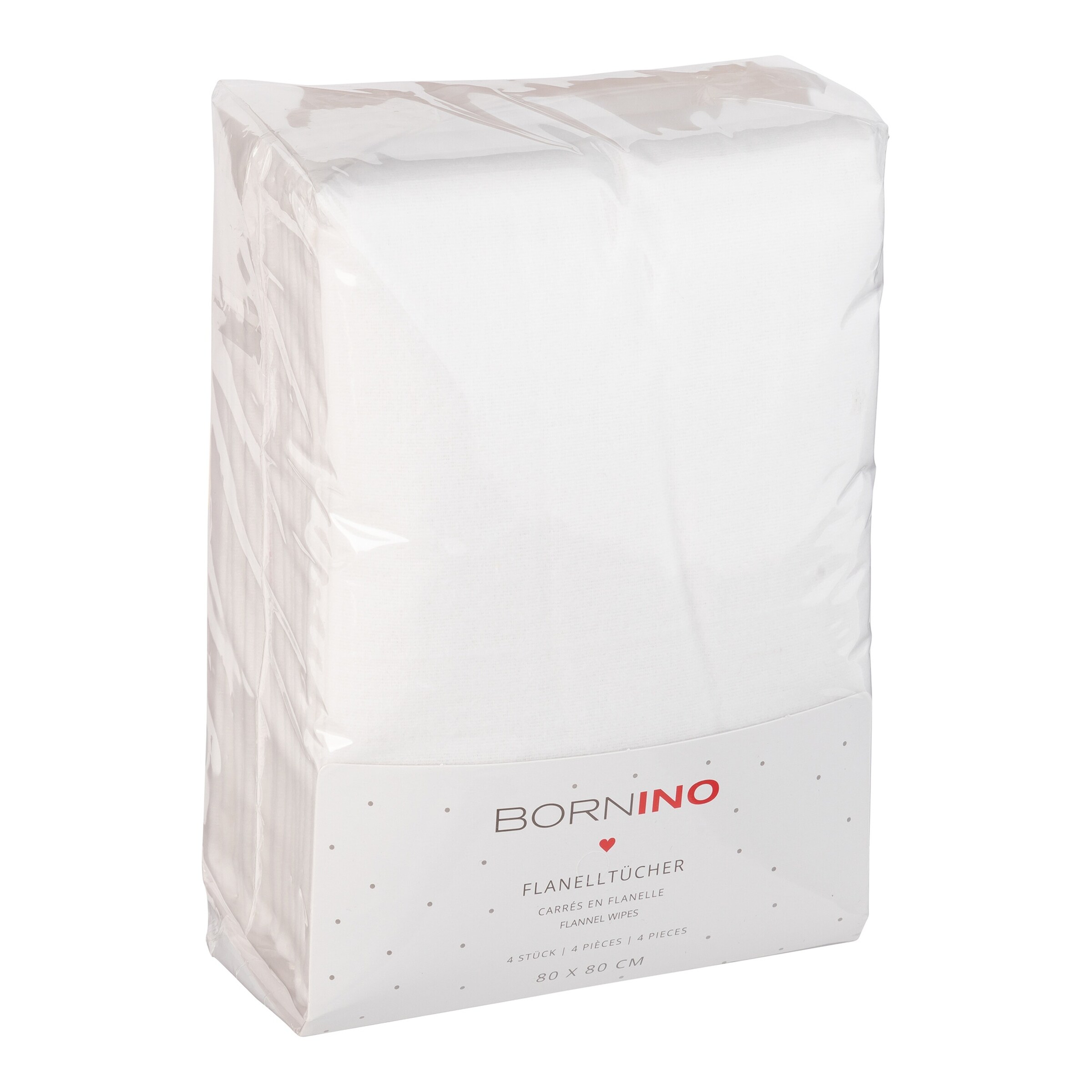 Bornino - Lieblinge 4er-Pack Flanelltücher 80x80 cm