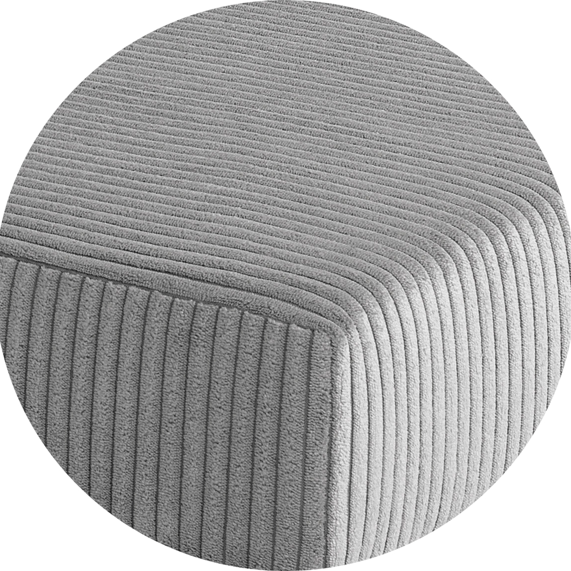 Cocktailsessel - hellgrau - Cord - 76 cm hoch