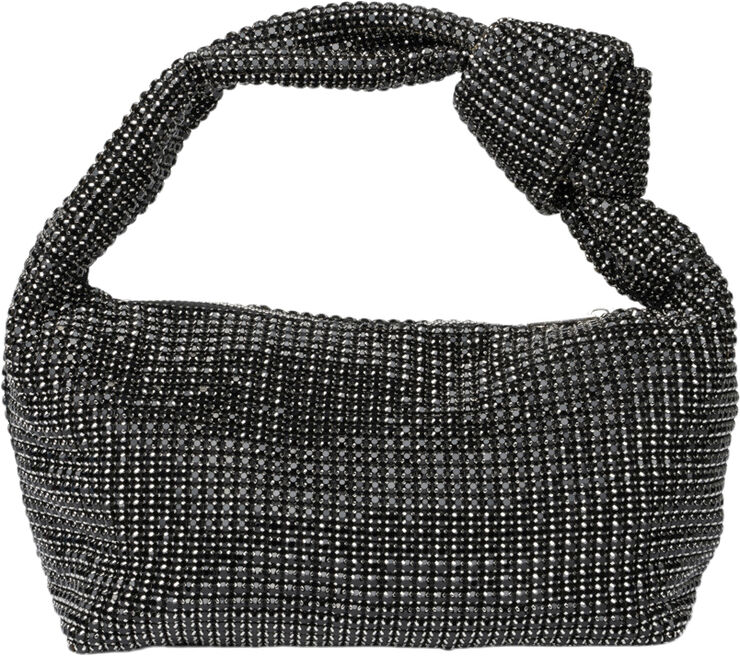 Sui Ava Silvermoon Crystal Bag Black crystal