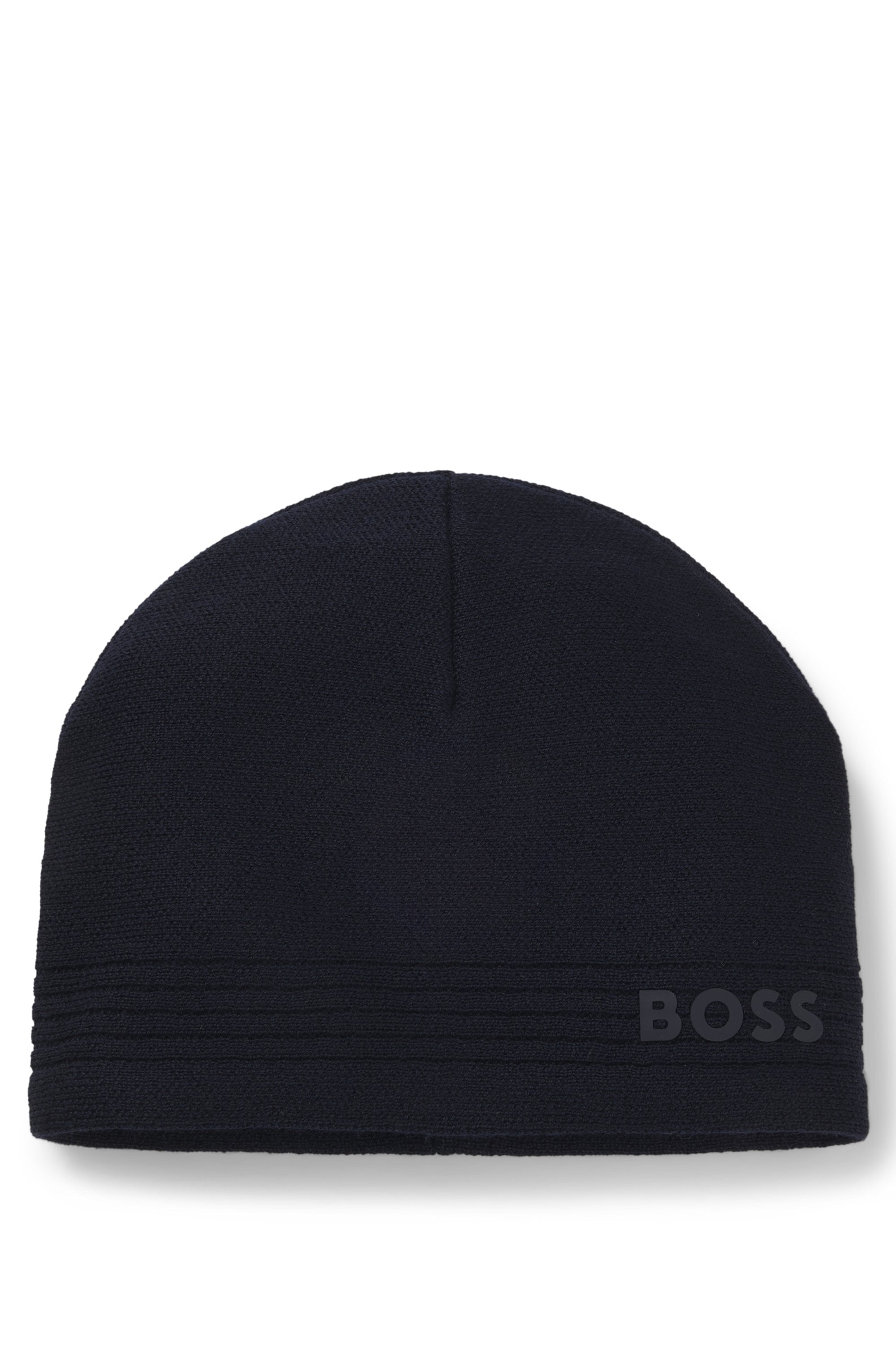 BOSS GREEN Beanie »Afleece Beanie X«, mit gummiertem Logo