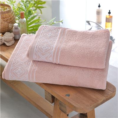 Linge de toilette liteau brodé - 450 g/m²
