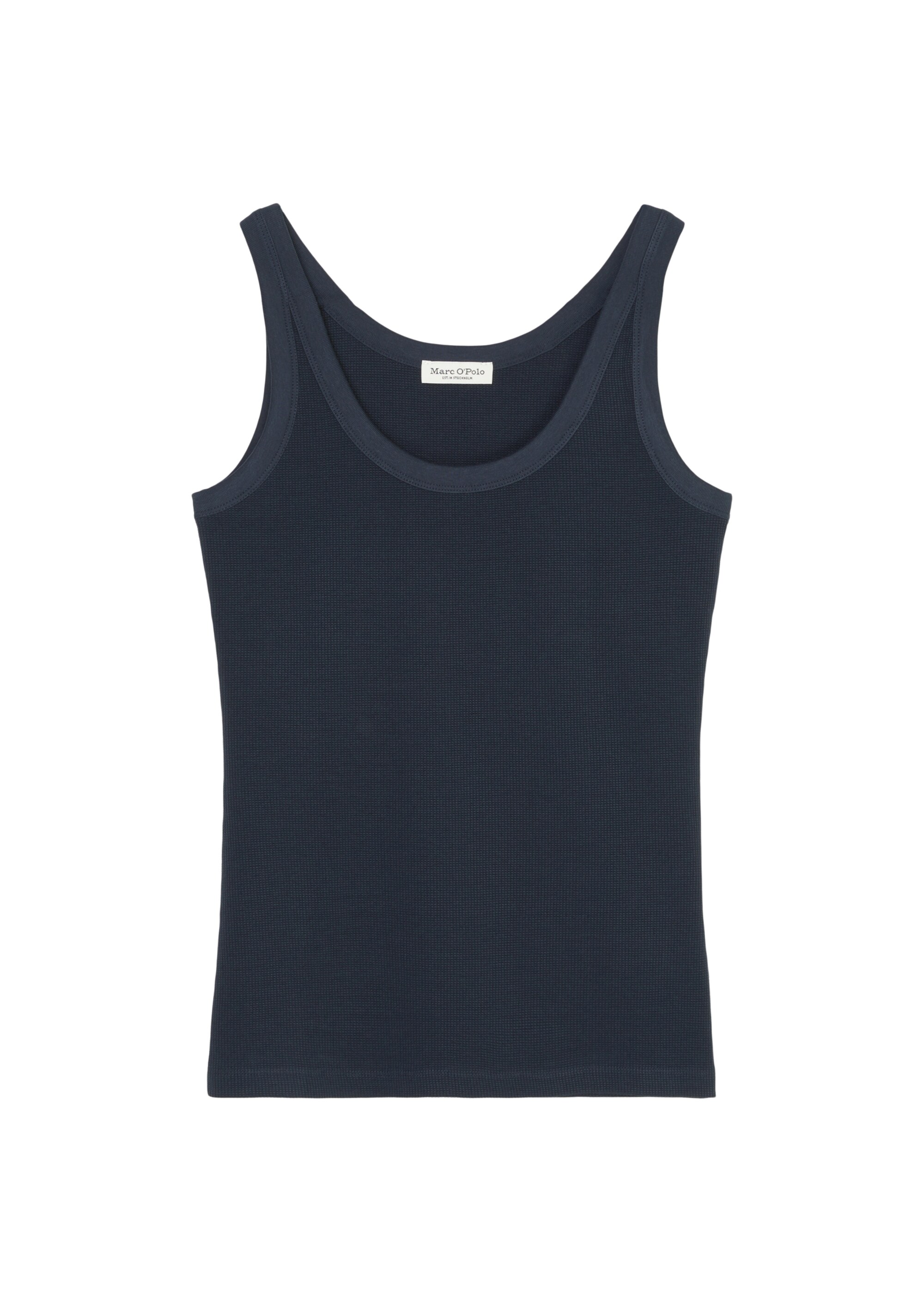 Waffle-Jersey-Tanktop shaped aus stretchigem Organic Cotton