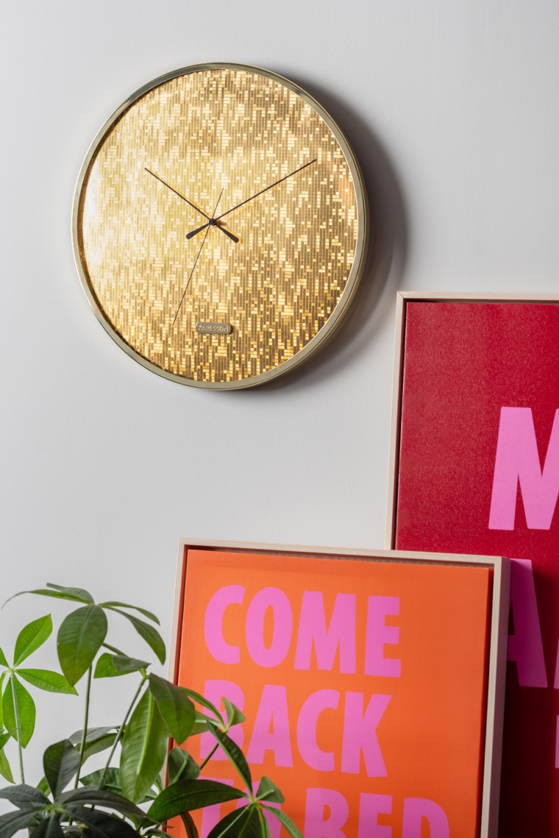 Wall Clock Disco KA6005GD Gold
