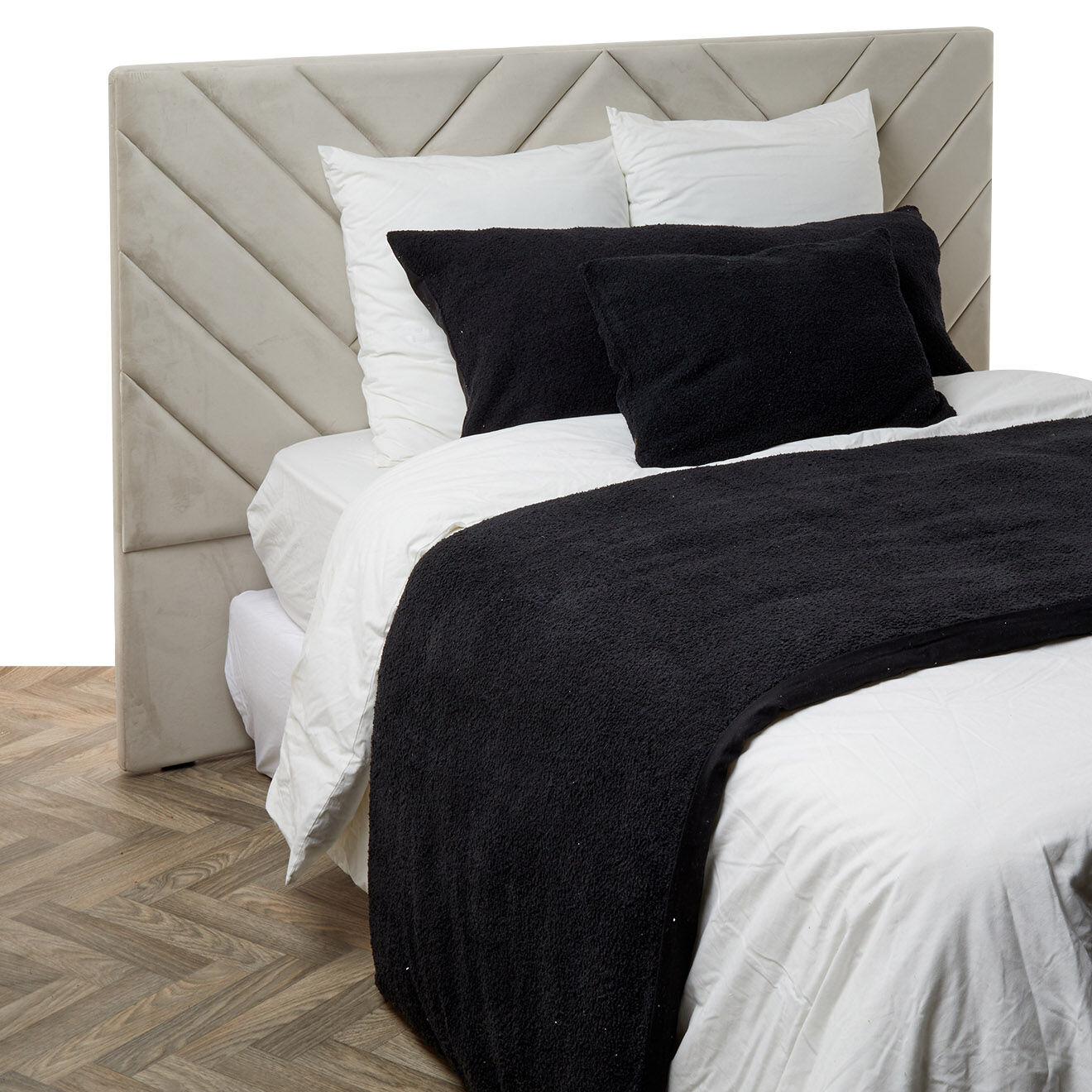 Haomy Housse de coussin bouclette Erode noire - 40x60 cm
