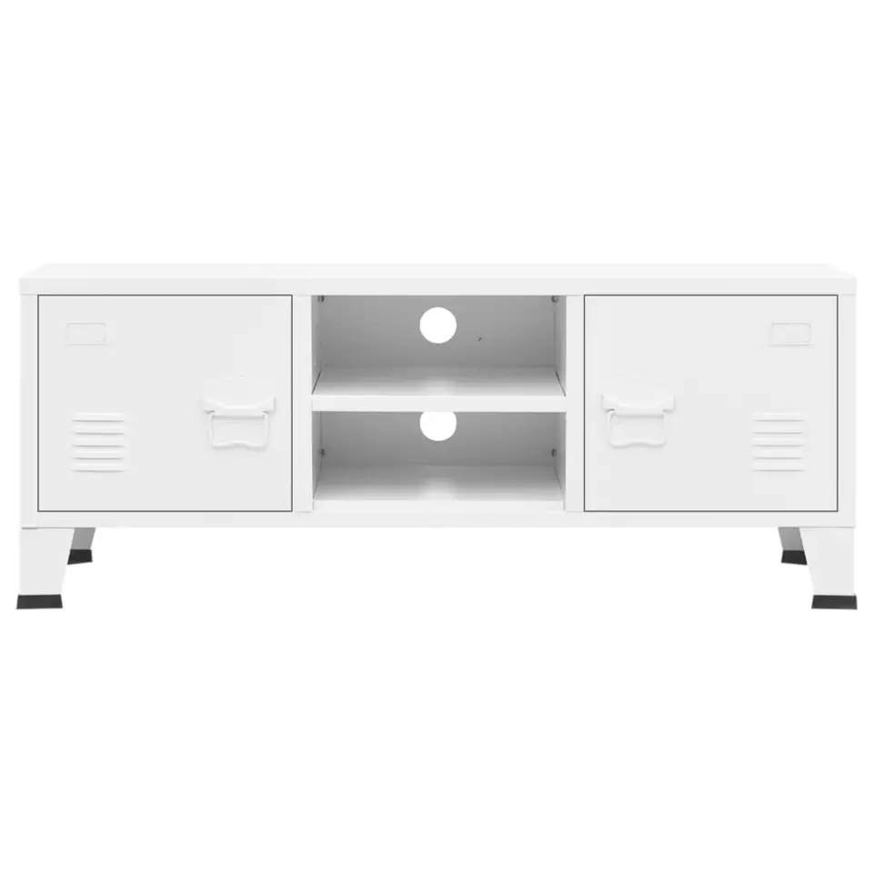 vidaXL - Tv-meubel - Wit - Metaal