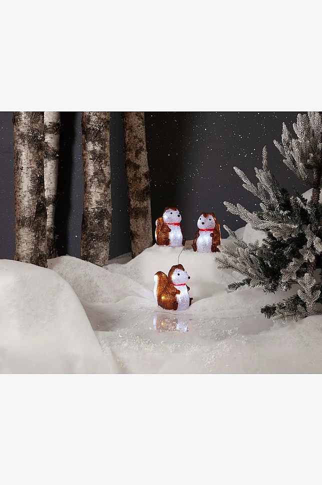 CRYSTALO SQUIRREL julelys utendørs