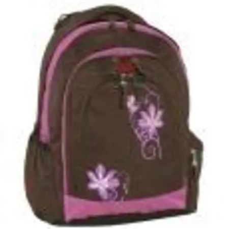 Take it Easy Schulrucksack Berlin Beauty Flower braun/pink